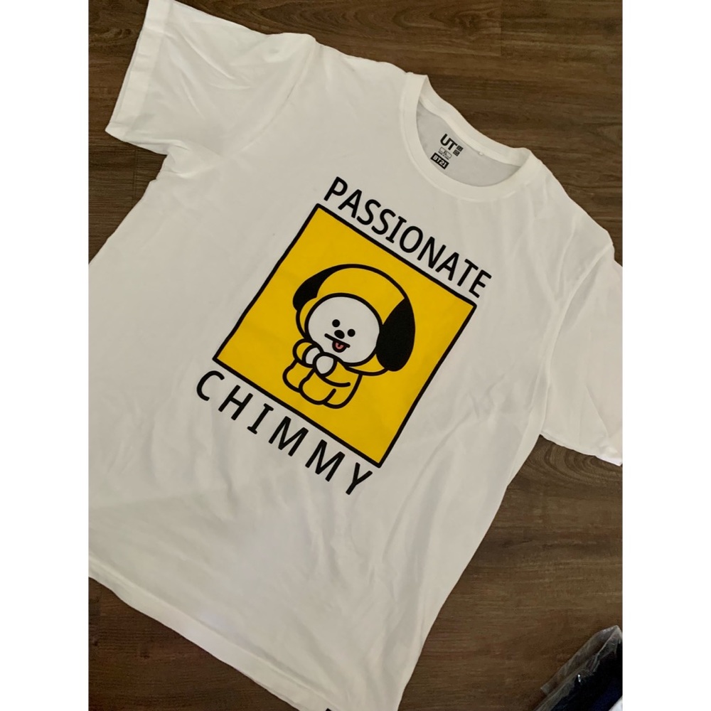 BT21 Short-Sleeve Graphic White T-Shirt (Chimmy)